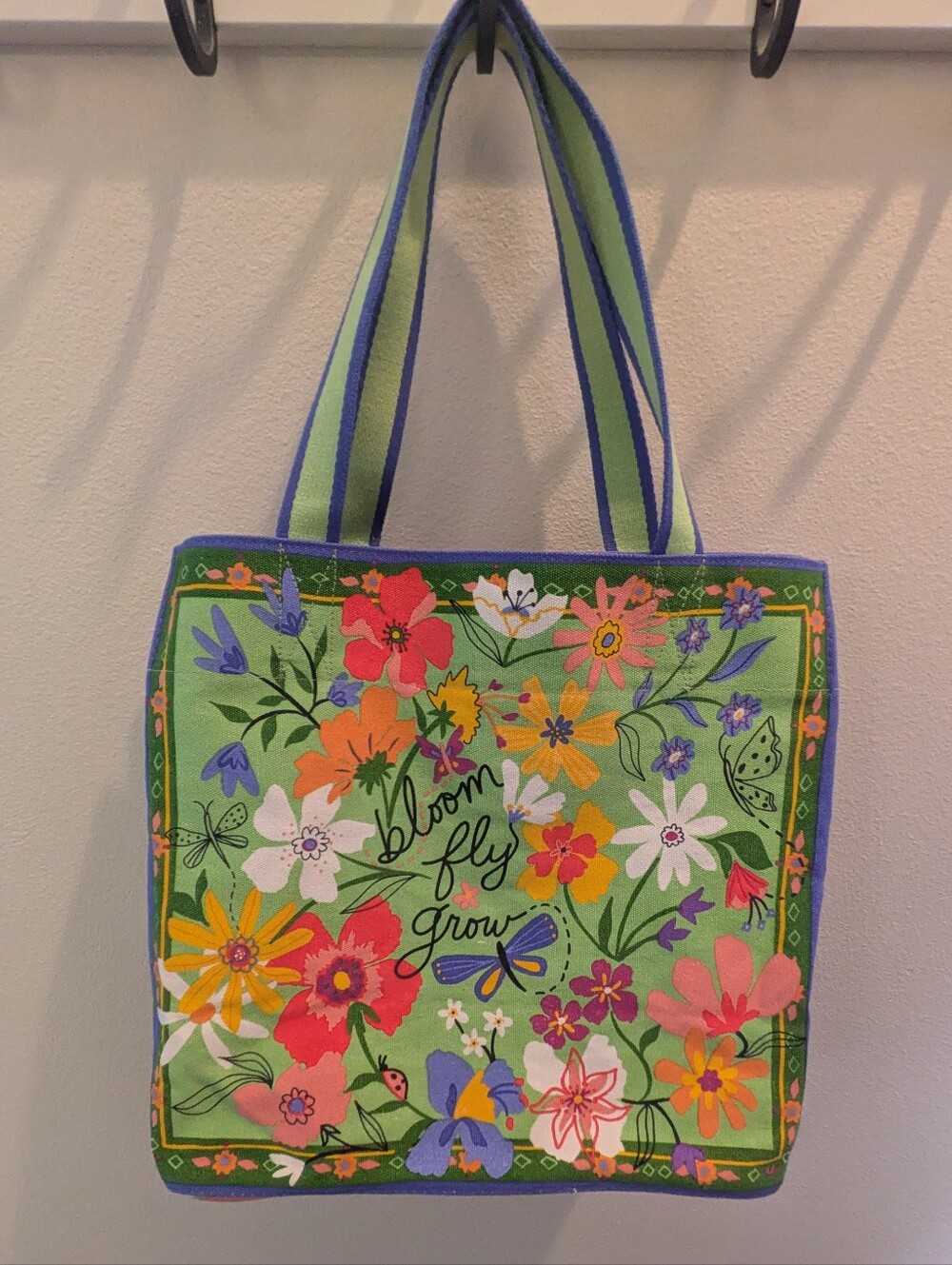 🌼 Brighton In The Garden Canvas Floral Tote Bag Bloom Fly Grow